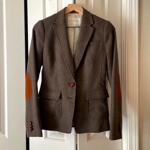 Banana Republic Wool Blend Elbow Patch Blazer